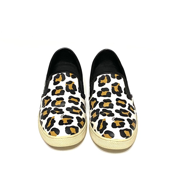 Coach Parkside Ocelot Leopard Print Leather Slip-ons - Picture 6 of 13